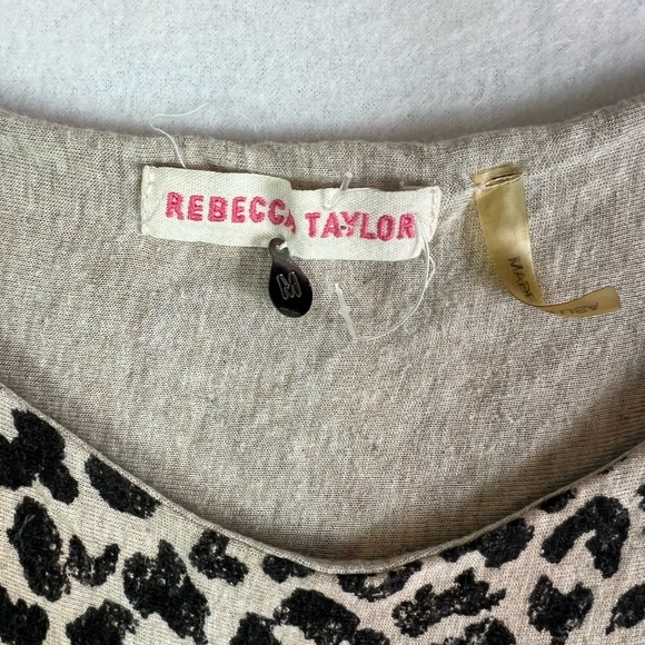 Rebecca Taylor Leopard Print Knit Ruched Dress - Picture 6 of 8